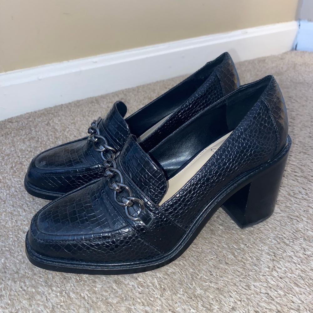 Vince Camuto Black Heeled Loafer